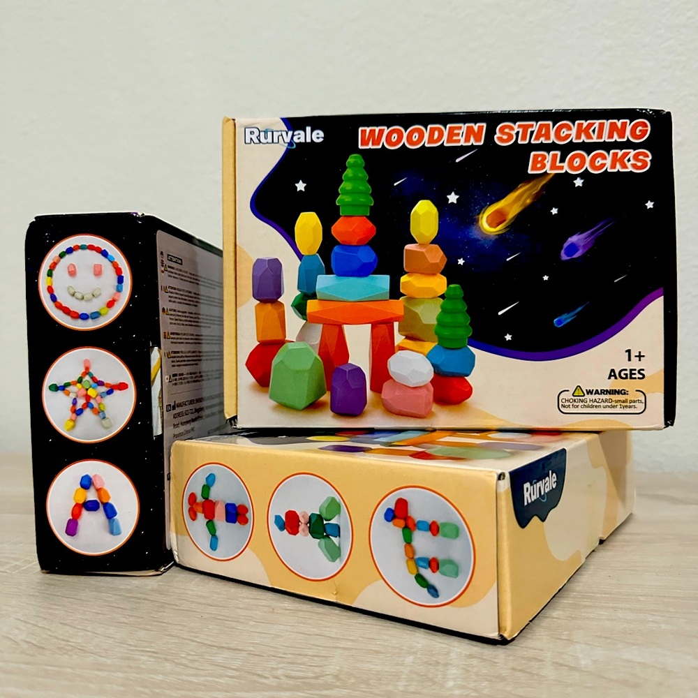 Wooden stacking blocks